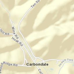 Carbondale Ohio Street Map