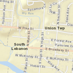 South Lebanon Ohio Street Map