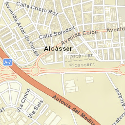 Alcàsser Street Map