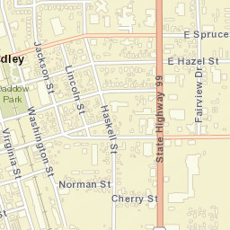 Gridley California Street Map