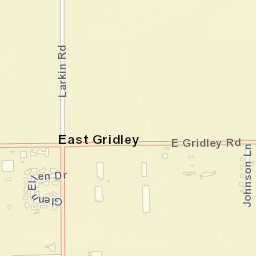 East Gridley California Street Map