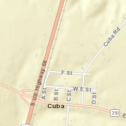 Cuba Ohio Street Map
