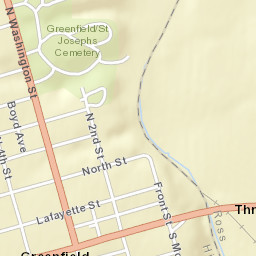 Greenfield Ohio Street Map