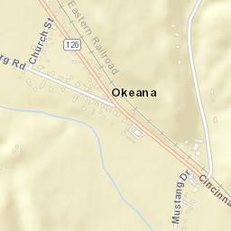Okeana Ohio Street Map