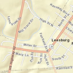 Leesburg Ohio Street Map