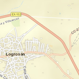 Logrosán Street Map