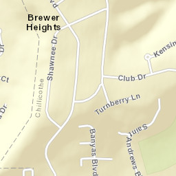 Brewer Heights Ohio Street Map
