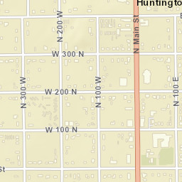 101-199 North Main Street, Huntington Street Map