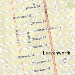 409 Delaware St, Leavenworth, KS 66048, USA Street Map