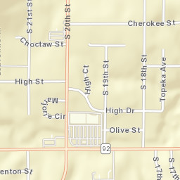 502 South 19th Street, Leavenworth, KS Street Map