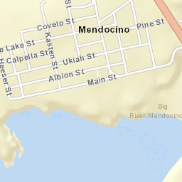 Mendocino California Street Map