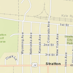 Kit Carson County Street Map