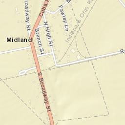 Midland Ohio Street Map