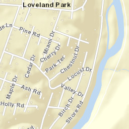 Loveland Park Ohio Street Map