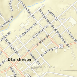 Blanchester Ohio Street Map