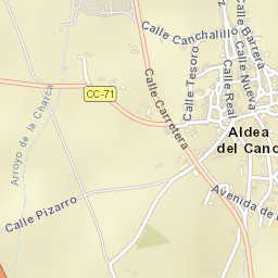 Aldea del Cano Street Map