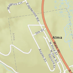 Alma Colorado Street Map