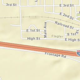 Interstate 70, Flagler, CO 80815, USA Street Map