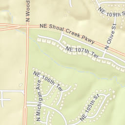 10901 North Brooklyn Avenue Kansas City MO Street Map