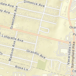 Springdale Ohio Street Map