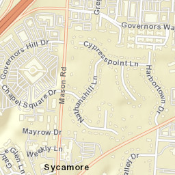 Sycamore Ohio Street Map