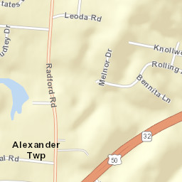 Rolling Hill Acres Ohio Street Map