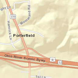 Porterfield Ohio Street Map