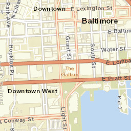 Baltimore, Maryland Street Map