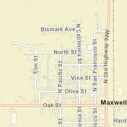 Maxwell California Street Map