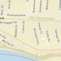 Rockland Ohio Street Map
