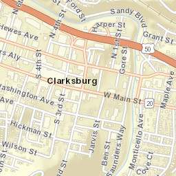 301-305 West Main Street, Clarksburg, WV Street Map