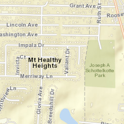 Mount Healthy Heights Ohio Street Map