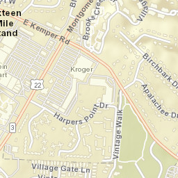 Sixteen Mile Stand Ohio Street Map