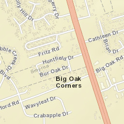 Big Oak Corners Delaware Street Map