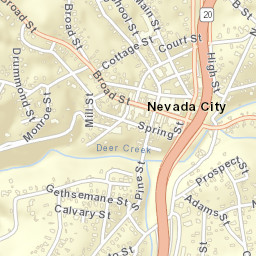 Nevada City California Street Map