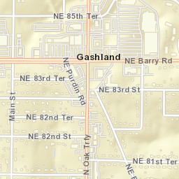 8101-8127 North Oak Trafficway, Kansas City Street Map