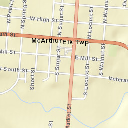 McArthur Ohio Street Map