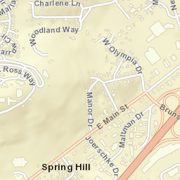 Spring Hill California Street Map