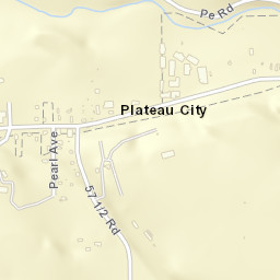 Plateau City Colorado Street Map