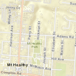 Mount Healthy Ohio Street Map