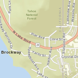 Brockway California Street Map