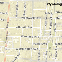 Wyoming Ohio Street Map