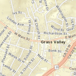 Grass Valley California Street Map