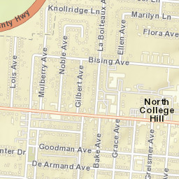 North College Hill Ohio Street Map