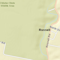 Russell Ohio Street Map