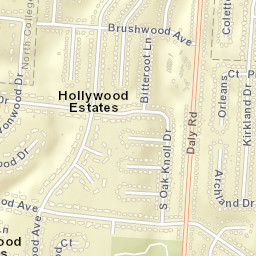 Hollywood Estates Ohio Street Map