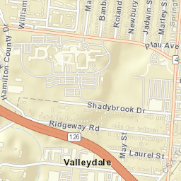 Valleydale Ohio Street Map