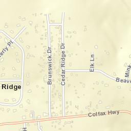 Cedar Ridge California Street Map