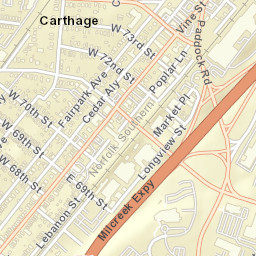Carthage Ohio Street Map