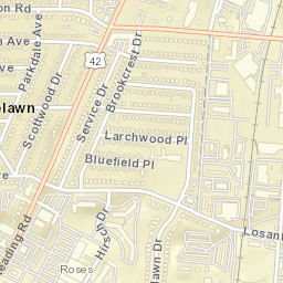 Roselawn Ohio Street Map
